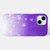 Coques Case-Mate iPhone Starburst violet et blanc (Verso (horizontal))