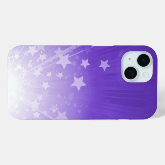 Coques Case-Mate iPhone Starburst violet et blanc (Verso (horizontal))