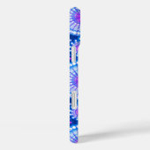 Coques Case-Mate iPhone Starbursts and pinwheels, Blue cobalt & white (Verso / Droite)