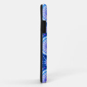 Coques Case-Mate iPhone Starbursts and pinwheels, Blue cobalt & white (Dos/Droite)