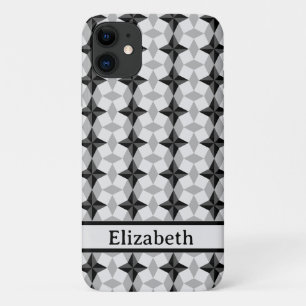 Case-Mate iPhone Case Starbust noir et gris et Motif Rhombus Coque-M