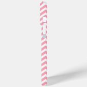 Coques Case-Mate iPhone Starfish bleu sur Motif Chevrons rose (Verso / Gauche)