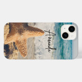 Coques Case-Mate iPhone Starfish sur une plage de sable Photo (Verso (horizontal))