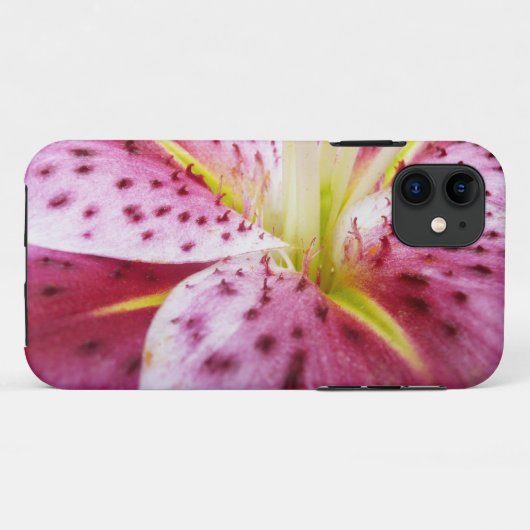 Coques Case-Mate iPhone Stargazer Lily brillant Magenta Floral (Dos (Horizontal))