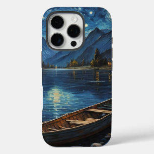 Coques iPhone 16 Pro "Starlit Drift : Pêcher sous le Cosmos