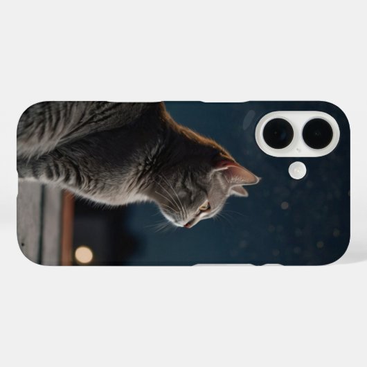 Coques Case-Mate iPhone Starry Night Cat (Verso (horizontal))