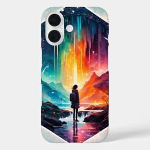 Coques iPhone 16 Starry Night Wanderlust : Une aventure fantastique