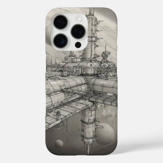 Coques Case-Mate iPhone Station spatiale futuriste orbitant sur une planèt (Verso)