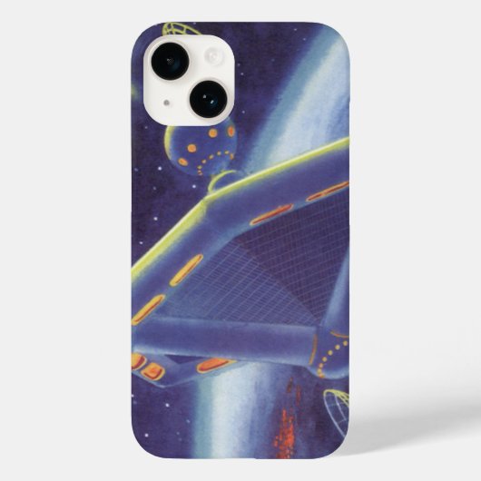 Coques Case-Mate iPhone Station spatiale orbitante de science-fiction vint (Verso)