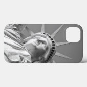 Coques Case-Mate iPhone Statue blanche noire de la Liberté (Verso (horizontal))
