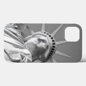 Coques Case-Mate iPhone Statue blanche noire de la Liberté (Verso (horizontal))
