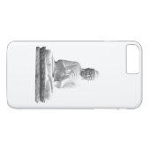 Coques Case-Mate iPhone Statue de Bouddha noir et blanc (Dos (Horizontal))