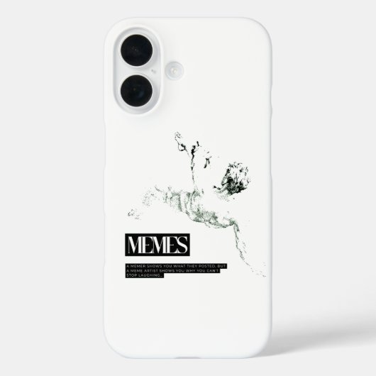Coques Case-Mate iPhone Statue de chute de Memer Thinking (Verso)