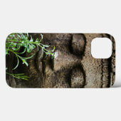 Coques Case-Mate iPhone Statue de jardin en pierre avec fleur (Verso (horizontal))