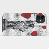 Coques Case-Mate iPhone Statue de la Liberté et Ballons rouges à air chaud (Dos (Horizontal))
