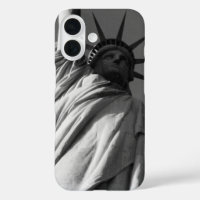 statue de liberté bw