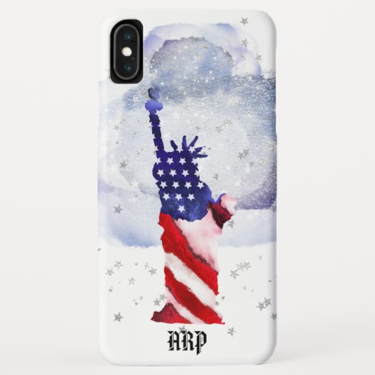 Coques Case-Mate iPhone Statue de nuages de drapeau des Etats-Unis de *~* (Dos)