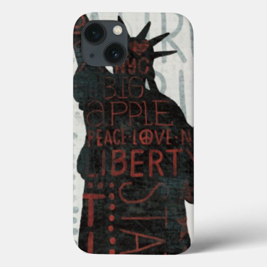 Coques Case-Mate iPhone Statue de silhouette de liberté (Verso)