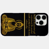 Coques Case-Mate iPhone Statue du Bouddha d'or dans la méditation (Verso (horizontal))