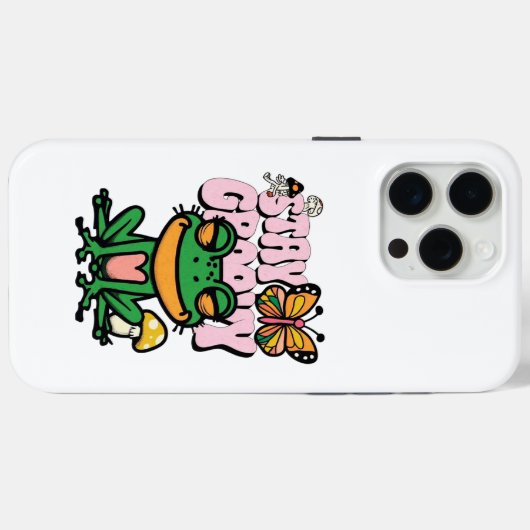 Coques Case-Mate iPhone Stay Groovy Frog Vibes (Verso (horizontal))
