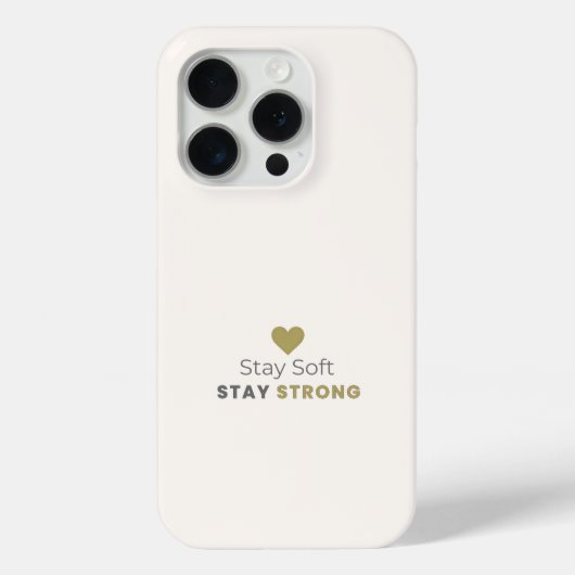 Coques Case-Mate iPhone Stay Soft Stay Strong Minimal Motivational iPhone (Verso)