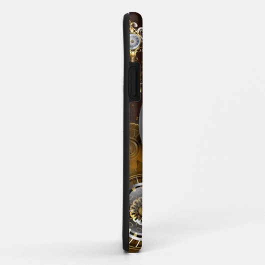 Coques Case-Mate iPhone Steampunk Arrière - plan rouillé avec des lentille (Dos/Droite)