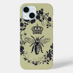 Coque Pour iPhone 15 steampunk beekeeper patron dame bee reine couronne