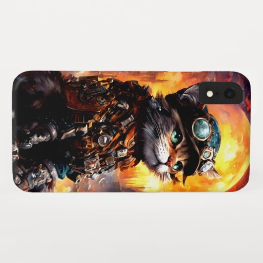 Coques Case-Mate iPhone Steampunk Cat II (Dos (Horizontal))