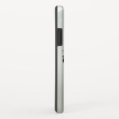 Coques Case-Mate iPhone Steampunk Clock and Turquoise Roses on Striped (Dos/Droite)