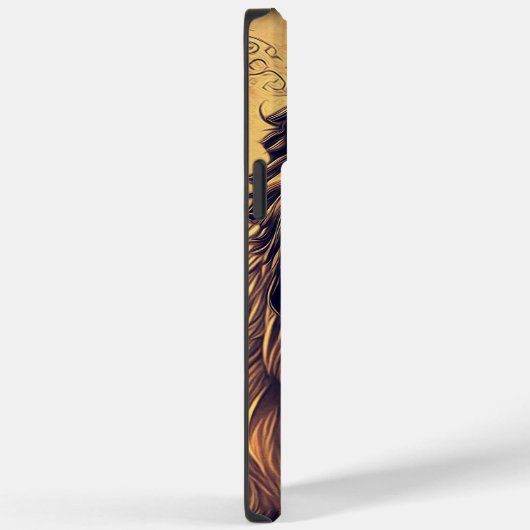 Coques Case-Mate iPhone Steampunk Couleur Gradient Lion Rustique (Verso / Droite)