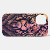 Coques Case-Mate iPhone Steampunk Couleur Gradient Lion Rustique (Verso (horizontal))