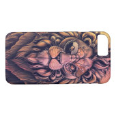 Coques Case-Mate iPhone Steampunk Couleur Gradient Lion Rustique (Dos (Horizontal))