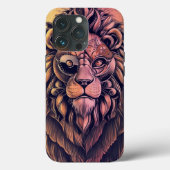 Coques Case-Mate iPhone Steampunk Couleur Gradient Lion Rustique (Verso)