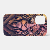 Coques Case-Mate iPhone Steampunk Couleur Gradient Lion Rustique (Verso (horizontal))