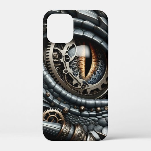 Coques Case-Mate iPhone Steampunk Dragon Eye Closeup Ai Art (Verso)