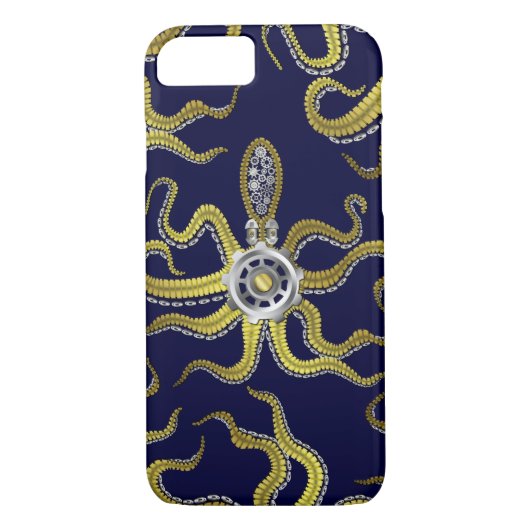 Coques Case-Mate iPhone Steampunk embraye le poulpe Kraken (Dos)