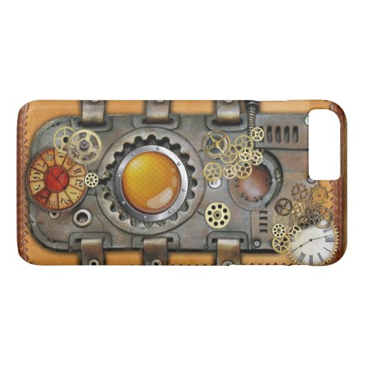 Coques Case-Mate iPhone Steampunk en cuir (Dos (Horizontal))