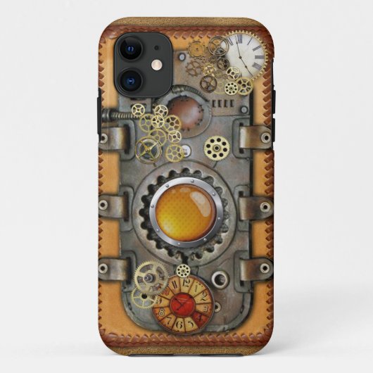 Coques Case-Mate iPhone Steampunk en cuir (Dos)