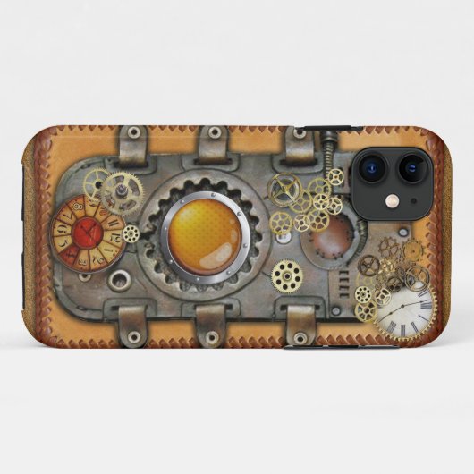 Coques Case-Mate iPhone Steampunk en cuir (Dos (Horizontal))