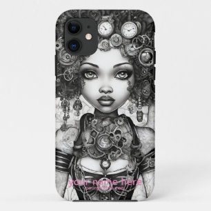 Case-Mate iPhone CASE STEAMPUNK FAIRY BEAUTY BLACK WHITE DIGITAL ART