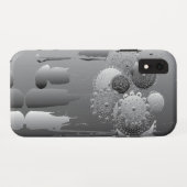 Coques Case-Mate iPhone Steampunk Floral Métal Gris (Dos (Horizontal))