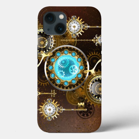 Coques Case-Mate iPhone Steampunk Rusty Background (Verso)