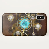Coques Case-Mate iPhone Steampunk Rusty Background (Dos (Horizontal))