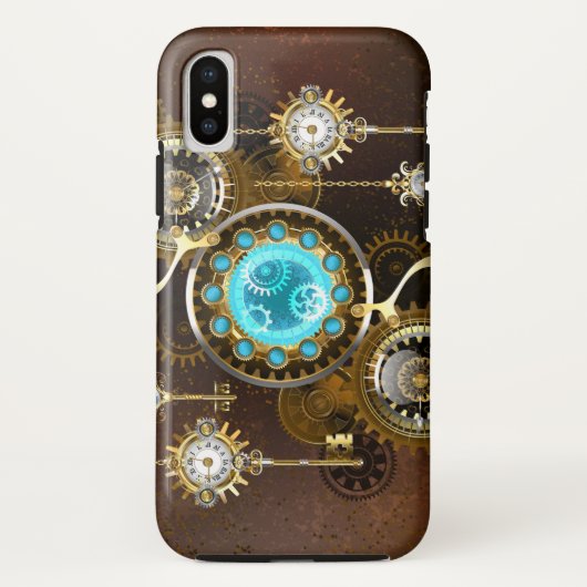 Coques Case-Mate iPhone Steampunk Rusty Background (Dos)