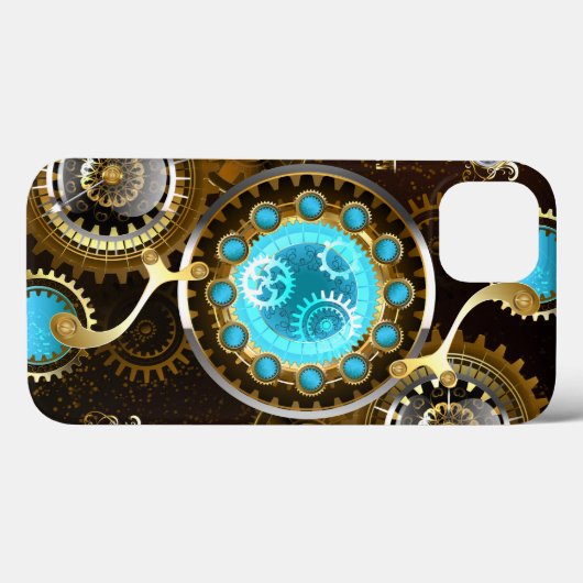 Coques Case-Mate iPhone Steampunk Rusty Background (Verso (horizontal))