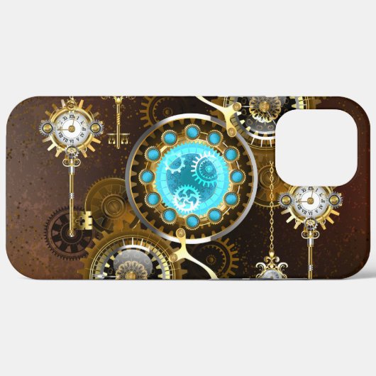 Coques Case-Mate iPhone Steampunk Rusty Background (Verso (horizontal))