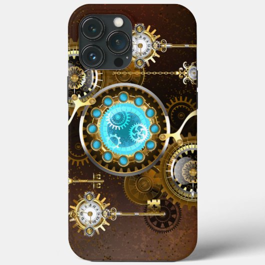 Coques Case-Mate iPhone Steampunk Rusty Background (Verso)