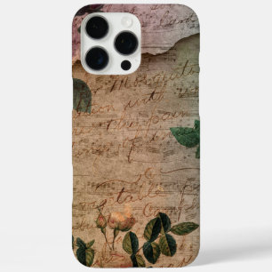 Coques iPhone 16 Pro Max Steampunk Torn Rose   Ephémère Vintage en détresse