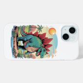Coques Case-Mate iPhone Stégosaure heureux (Verso (horizontal))