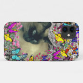 Coques Case-Mate iPhone Stella chez le chat siamois de point de chocolat (Dos (Horizontal))